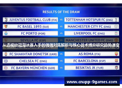 从透视欧冠淘汰赛入手的强强对阵解析与核心战术博弈研究趋势演变